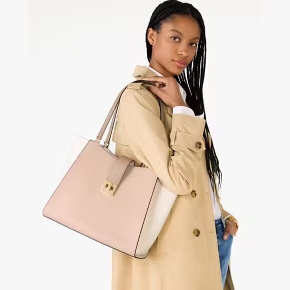 Kate Spade NEW Phoebe  toasted hazelnut large tote $459 - Picture 1 of 11